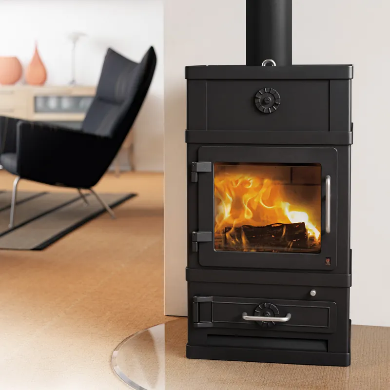 Lotus 2060 Kaminofen Schwarz, Rauchabgang oben Knallerangebot