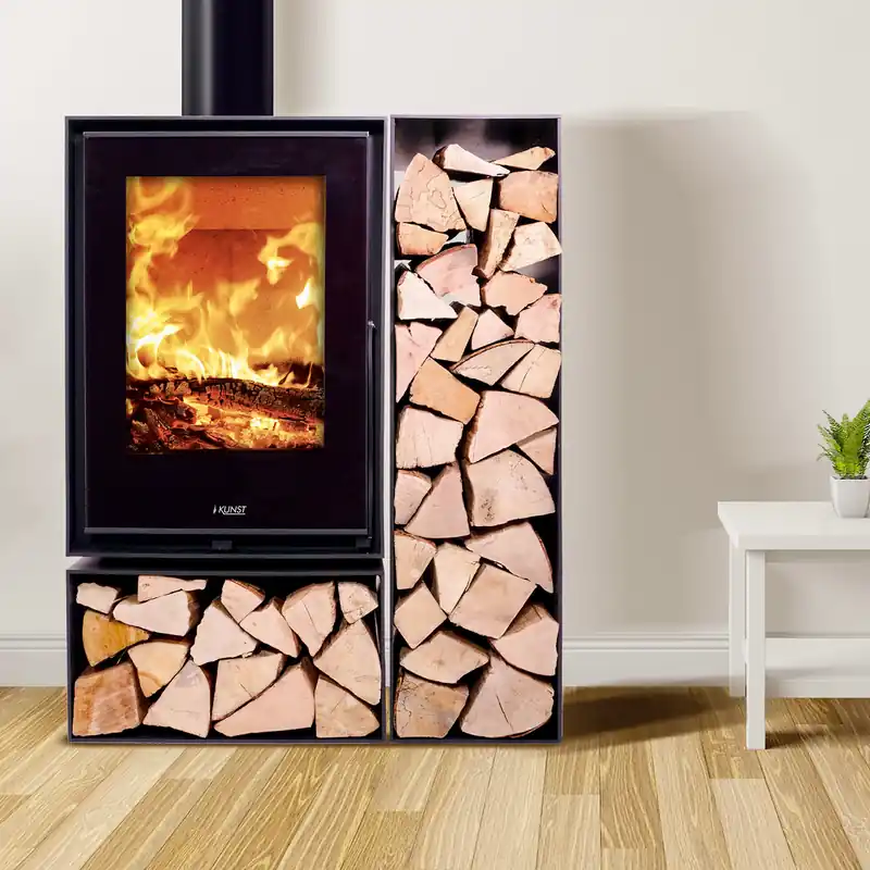 Kunst Stoves Ficus Kaminofen mit doppeltem Holzfach Markenprodukt