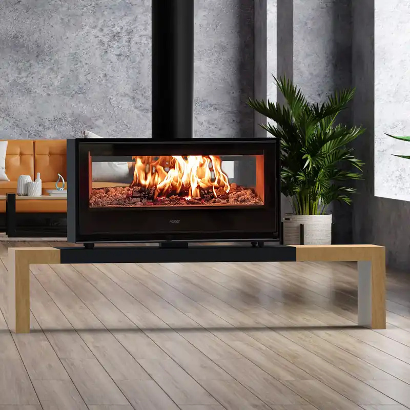 Top-Seller Kunst Stoves Vista Kaminofen mit Holzbank 180 cm