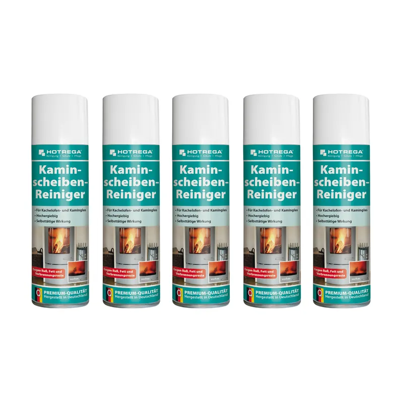 Markenprodukt Hotrega Kaminscheiben-Reiniger 300 ml - 5er Set