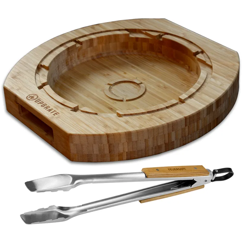Sofort Bestellen UPGRATE BBQ Chef Board passend für Weber GBS System im Set mit Feuergott Grillzange