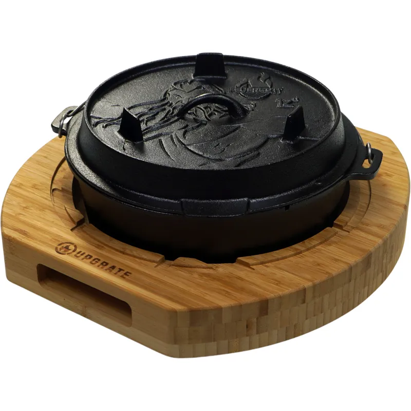 Bestseller UPGRATE BBQ Chef Board passend für Weber GBS System im Set mit Feuergott Dutch Oven 6l