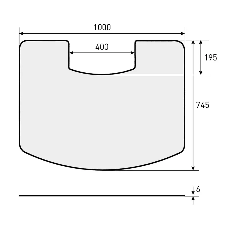 TermaTech Vorlegeplatte Glas für TT44 Serie Markenprodukt