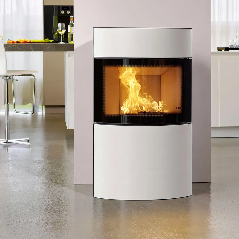Preis Gesenkt Austroflamm Fynn Xtra 2.0 Kaminofen Stahl Schwarz / Keramik Schmelzweiß