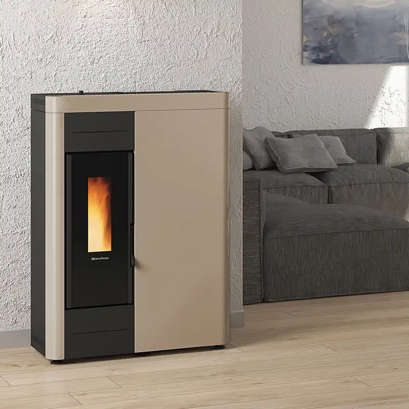 Extraflame Virna Idro 16 Wasserführender Pelletofen Taupe Matt Begrenztes Angebot