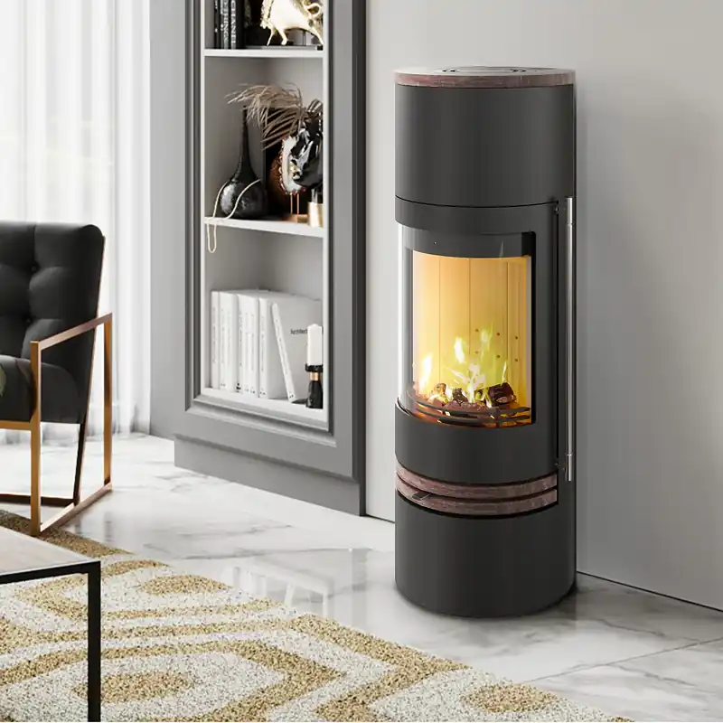 Online Kaufen Lotus Kaminofen Orbis 2 Coffee Stone , RR hinten od. RR oben / optional Griffvarianten