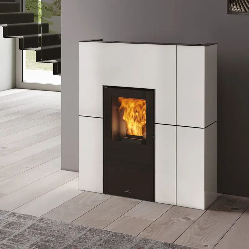 Edilkamin Blade H 15 Evo wasserführender Pelletofen Stahl Mattweiß Neue Ware