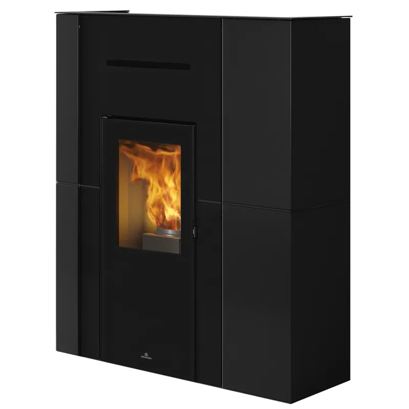 Edilkamin Blade H 15 Evo wasserführender Pelletofen Stahl / Glas Schwarz Finale Aktion