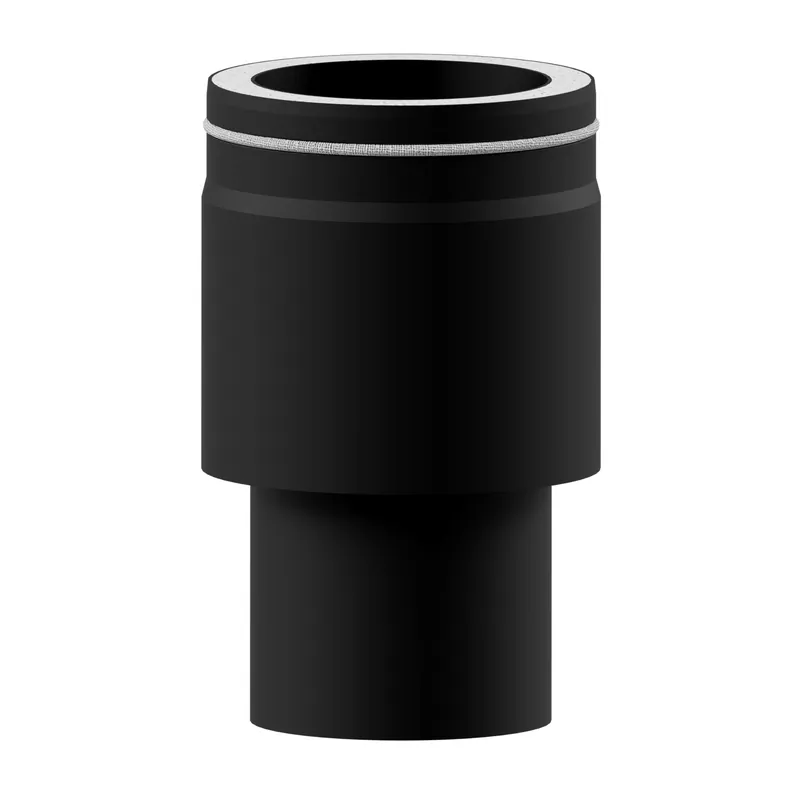 Billig Raik Lifestyle DUO Ofenanschlussstück 120mm schwarz innen und außen kürzbar für Rauchrohr / Ofenrohr