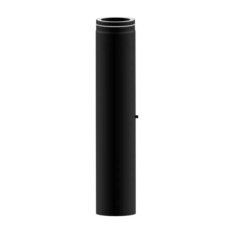 Raik Lifestyle DUO Rauchrohrbogen 120mm schwarz L 1000mm mit Tür für Rauchrohr / Ofenrohr Angebot