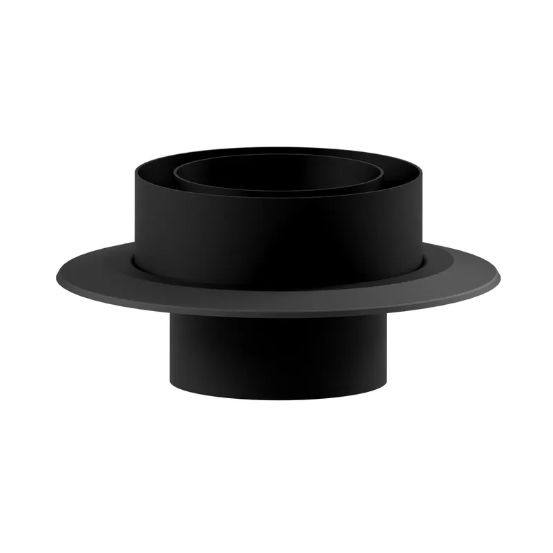 Angebot Raik Lifestyle DUO Schornsteinanschlussstück 130mm schwarz mit Rosette für Rauchrohr / Ofenrohr