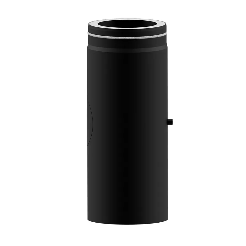 Raik Lifestyle DUO Rauchrohrbogen 180mm schwarz L 500mm mit Tür für Rauchrohr / Ofenrohr Jetzt Kaufen