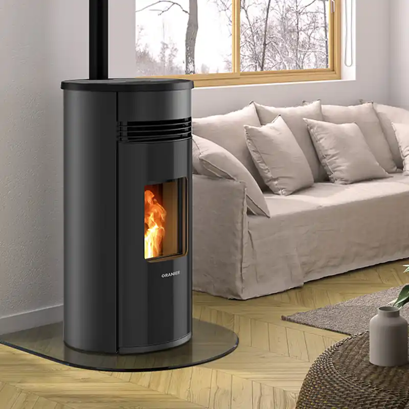 Abverkauf Oranier Sando 60 Pelletofen Stahl Schwarz LAS