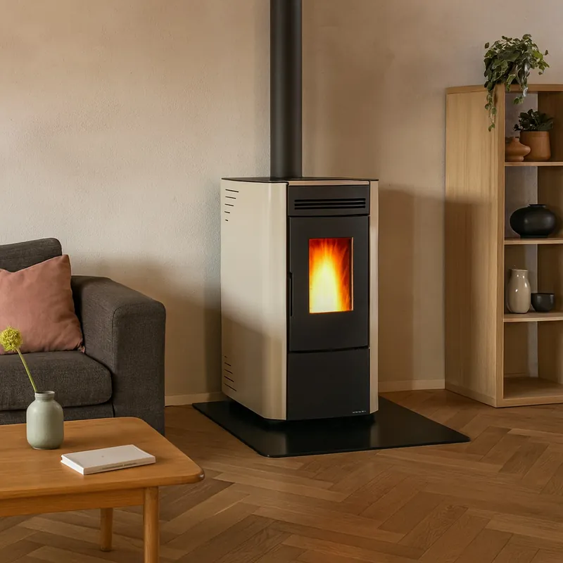 Extraflame Ketty 6.5 Pelletofen Stahl Elfenbein Schneller Versand