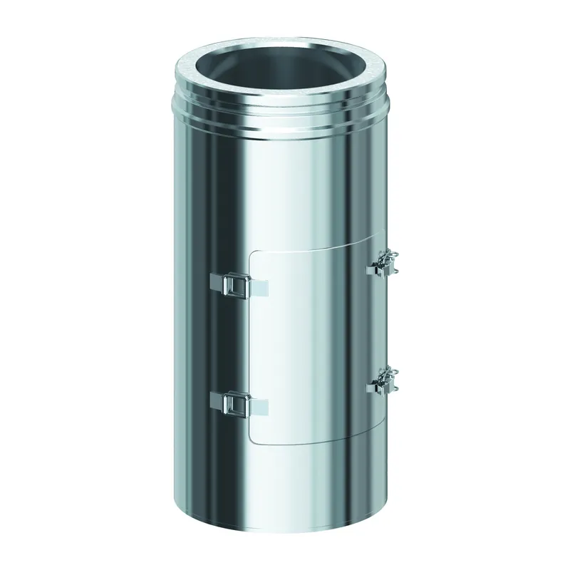 Schiedel ICS Rohrelement 500 mm mit Kugelfang und Doppelwandfutter Ø150 doppelwandig glänzend Beliebt