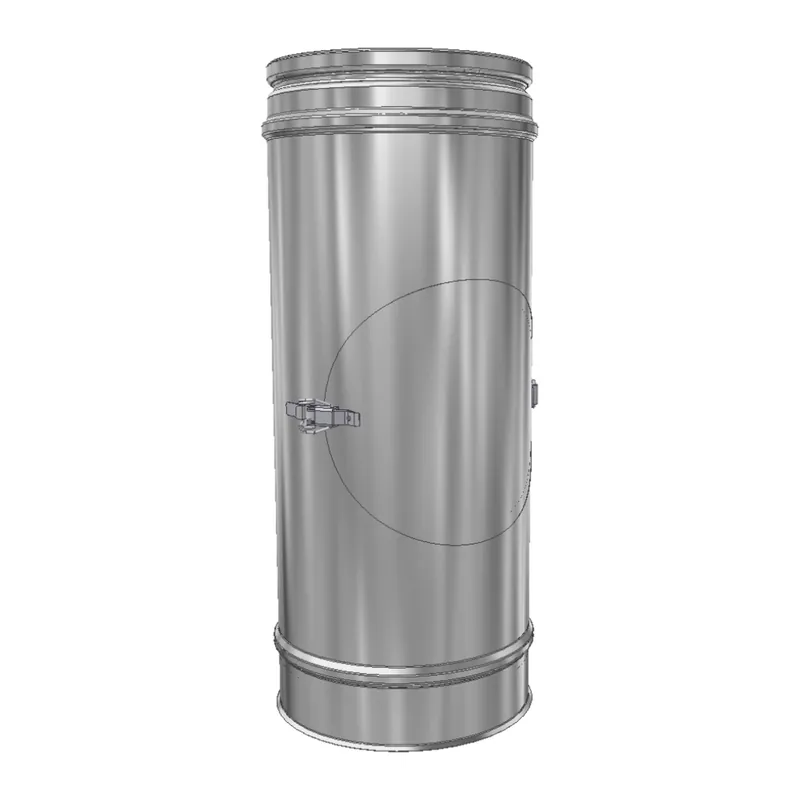 Schiedel ICS Rohrelement 500 mm Ø180 mit Reinigungsöffnung flach doppelwandig glänzend Beliebt