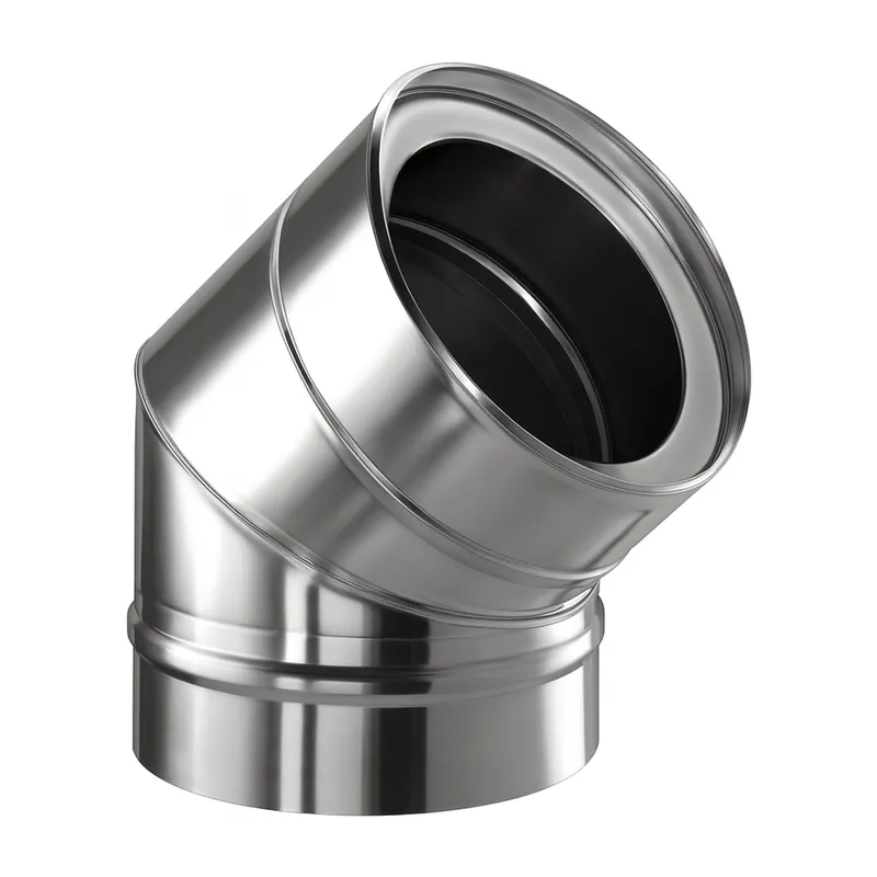 Schiedel ICS Bogen 45° Ø150 mm doppelwandig glänzend Ausverkauf