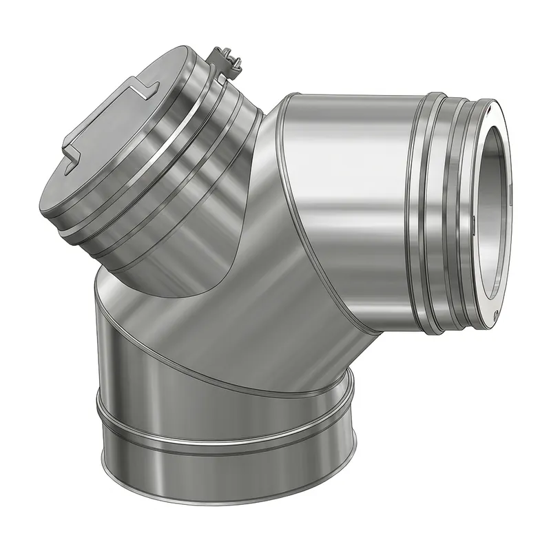 Schiedel ICS Bogen 85° Ø150 mm mit Revisionsverschluss für Öl & Gas doppelwandig glänzend Sichere Zahlung
