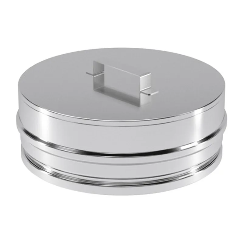 Neue Ware Schiedel ICS Verschlussdeckel für Rauchrohranschluss Ø130 mm doppelwandig glänzend