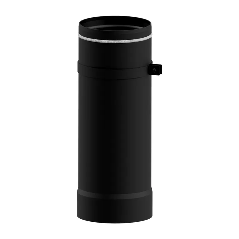 Raik Lifestyle Tele-Rauchrohr 150mm schwarz L 400mm mit Festellring für Rauchrohr / Ofenrohr Mega-Angebot