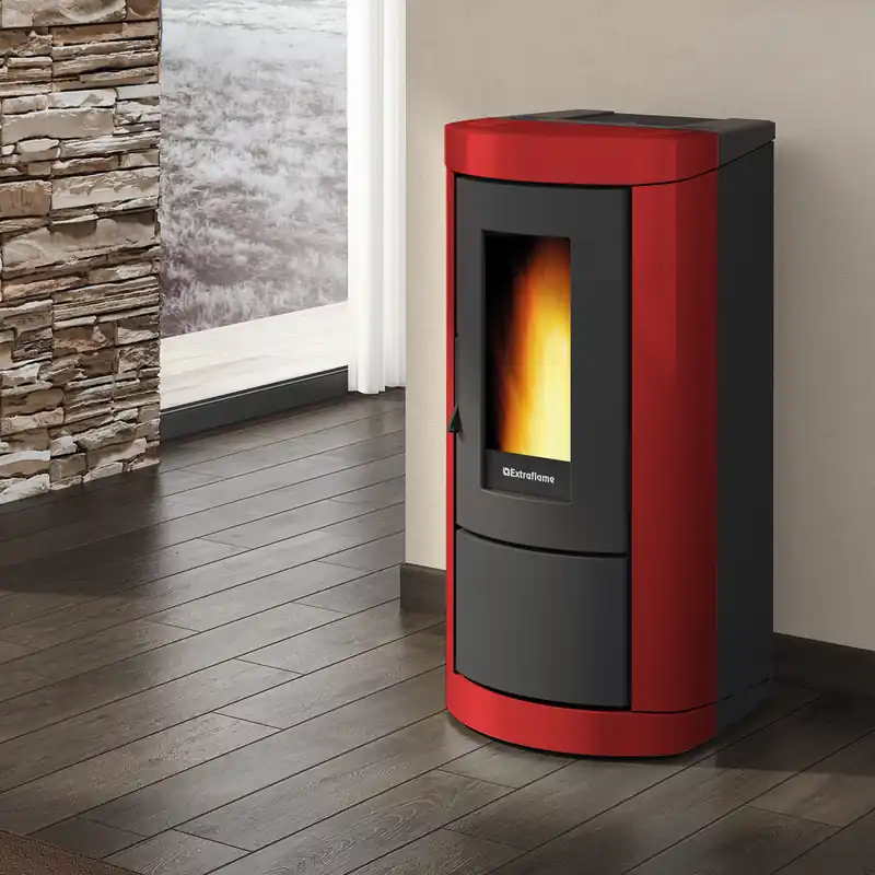 Angebot Extraflame Evolution Line Mietta Evo 16 Pelletofen Stahl bordeaux