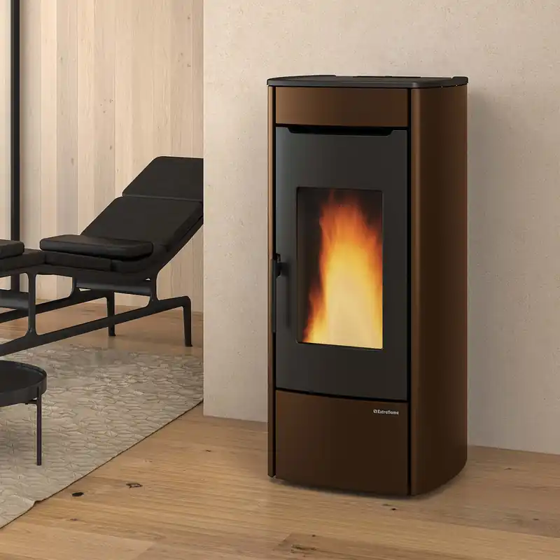 Extraflame Marina Idro H13 wasserführender Pelletofen Stahl Bronze Meistverkauft