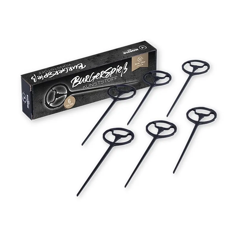Moesta Burgerspieß Kunststoff schwarz 6er Set Sale