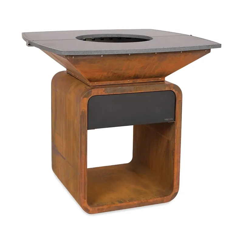 Moesta One Fireplace Corten mit Lavastein Grillplatte Bestseller