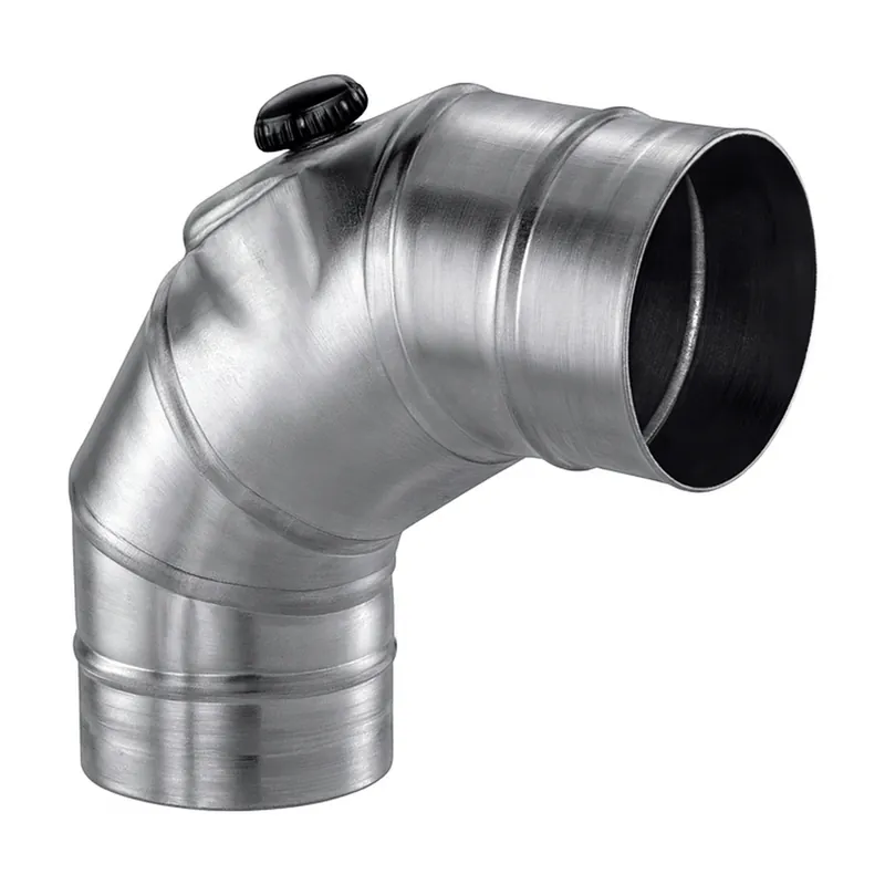 Direkt Vom Hersteller Schiedel PRIMA PLUS Bogen 90° Ø113 mm mit Revisionsverschluss für Öl/Gas einwandig matt