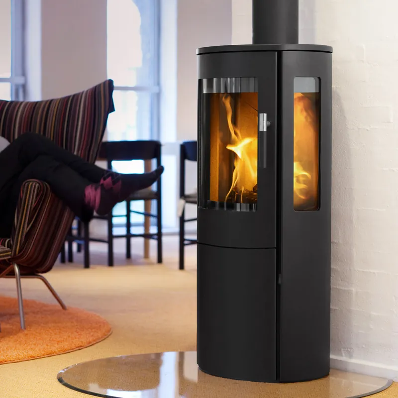 Lotus Mira 4 Kaminofen schwarz, RR hinten od. RR oben Heißes Angebot