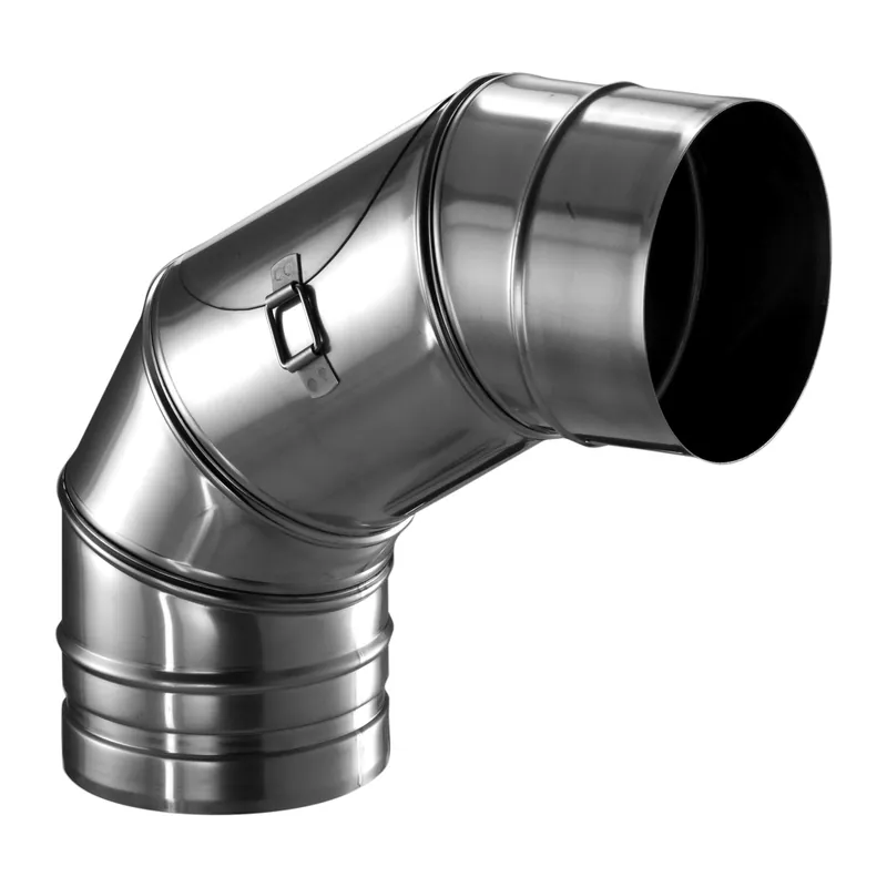 Schiedel PRIMA PLUS Bogen 0-90° drehbar Ø130 mm mit Reinigungsöffnung flach für Festbrennstoffe einwandig matt Letzte Chance