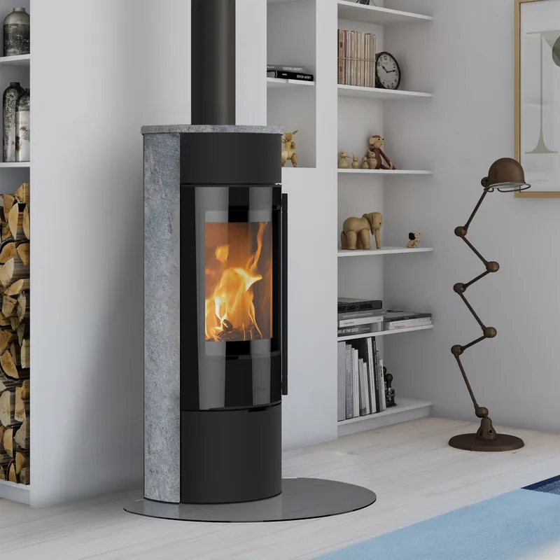 Lotus Prestige Magic 40 Kaminofen Schwarz/ Speckstein, RR hinten od. RR oben / optional Griffvarianten Abverkauf