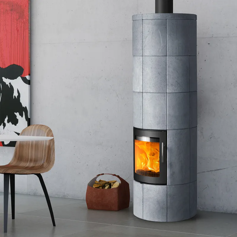 Kracherpreis Lotus M3 Kaminofen Schwarz/ Speckstein, Rauchabgang oben