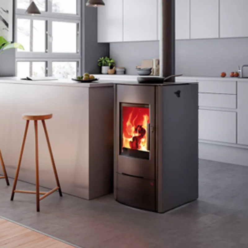 Günstig Haas+Sohn ELLMAU COOK easy Kaminofen mit Glaskeramik-Kochplatte perl-schwarz