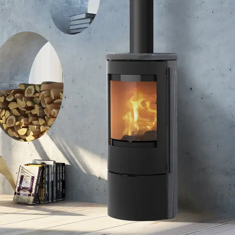 Preis Gesenkt Lotus Prestige Basic S Kaminofen Schwarz/ Indian Night, RR hinten od. RR oben/ optionale Griffvarianten DIBT,