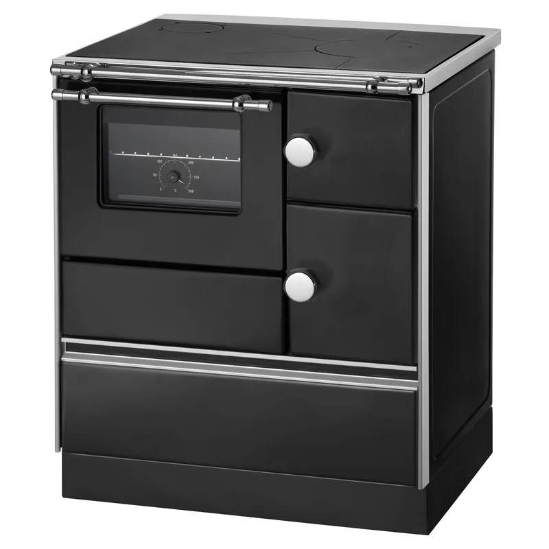Westminster K76-90 Küchenofen Stahl schwarz, links Neu Im Sortiment