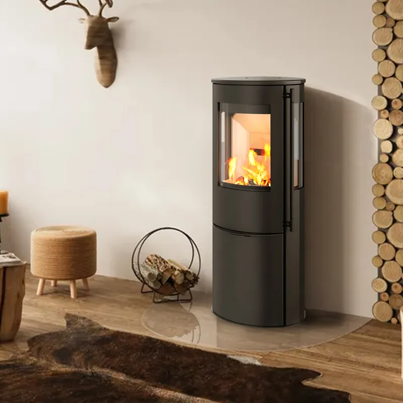 Neu Lotus Kaminofen Liva 6 G Stahl Schwarz / Seitenglas, DIBt, RR hinten od. RR oben / optional Griffvarianten