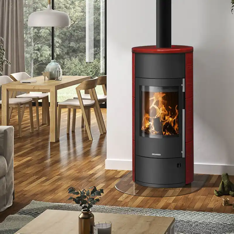 Oranier Polar Neo W+ Kaminofen Keramik Paprikarot Garantierte Lieferung