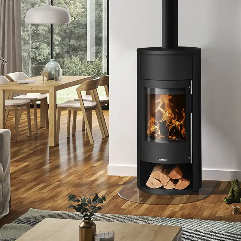 Oranier Polar Neo Aqua wasserführender Kaminofen Stahl Schwarz Markenprodukt