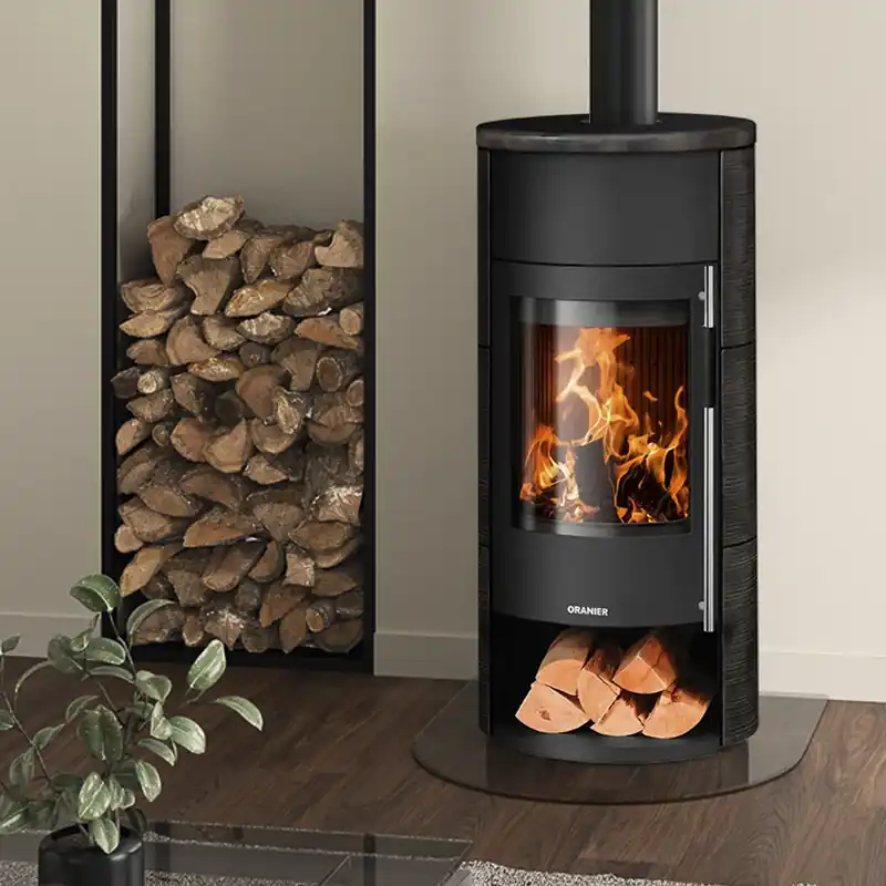 Zertifiziert Oranier Polar Neo Aqua wasserführender Kaminofen Keramik Namib