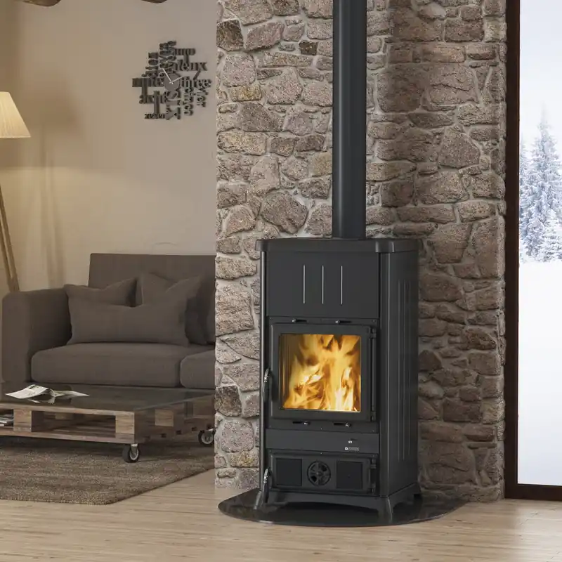 La Nordica FEDORA.16 STEEL - Anthrazit Schwarz Kaminofen Wochenendangebot