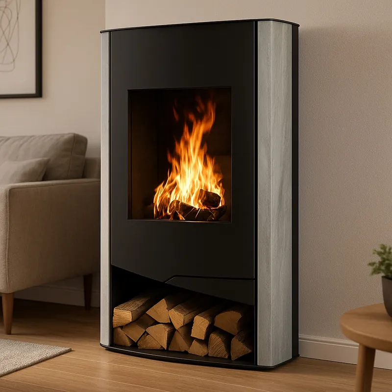 Angebot Wamsler Kaminofen N-Line schwarz Naturstein