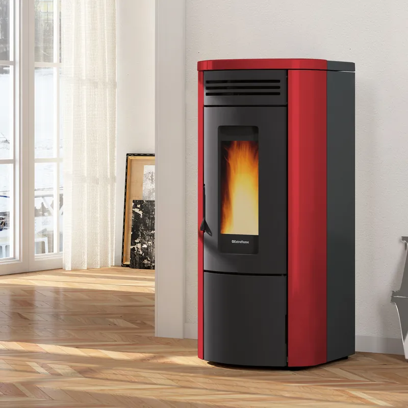 Extraflame COSTANZA IDRO 5.0 - Bordeauxrot wassergeführter Pelletofen Top-Angebot