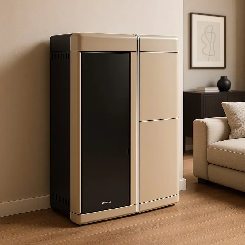 Günstig Extraflame EVELYNE IDRO 2.0 - Taupe wassergeführter Pelletofen EVOLUTION LINE