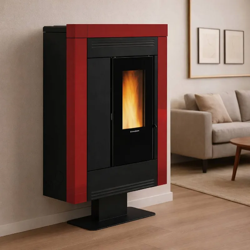 Extraflame SOUVENIR PLUS STEEL 5.0 - Bordeauxrot Pelletofen Bestseller