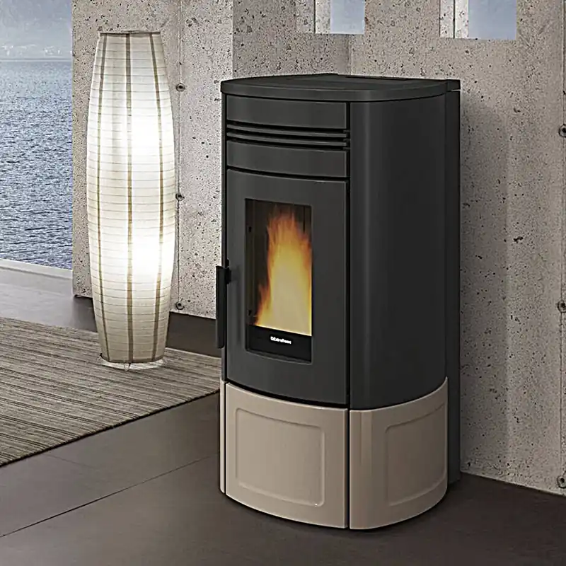 Geprüft Extraflame NORIS PLUS LUX - Taupe Pelletofen EVOLUTION LINE