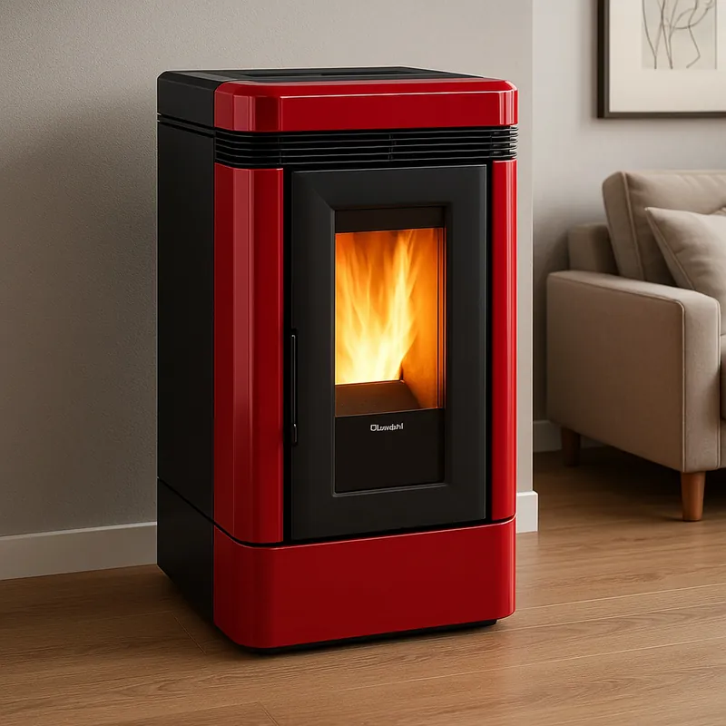Solange Der Vorrat Reicht Extraflame LUCIA PLUS.16 - Bordeauxrot Pelletofen