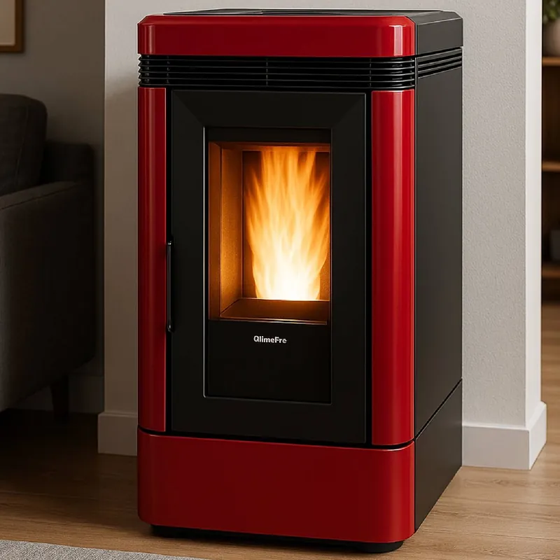 Letzte Chance Extraflame LUCIA.16 - Bordeauxrot Pelletofen