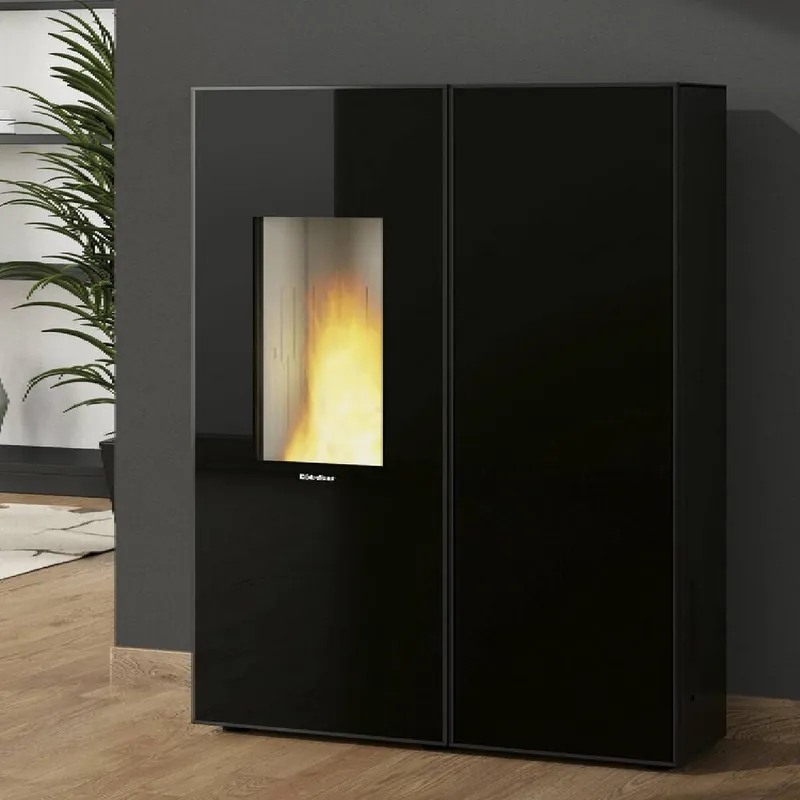 Geprüft Extraflame SHARON PLUS CRYSTAL - schwarz Pelletofen EVOLUTION LINE