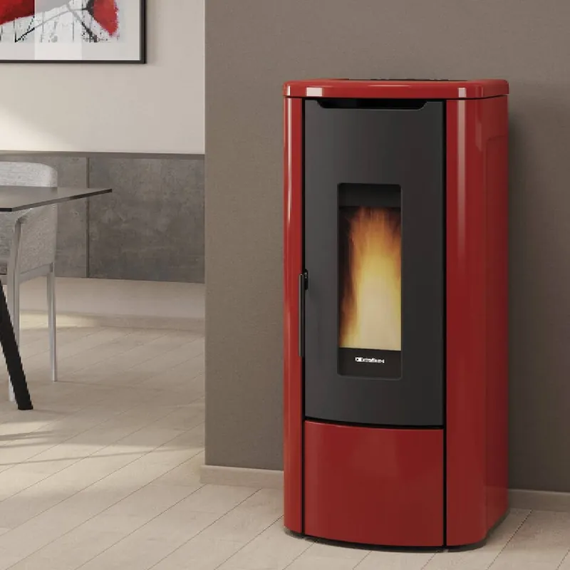 Extraflame ROSANNA IDRO 5.0 - Bordeauxrot wassergeführter Pelletofen EVOLUTION LINE Günstig